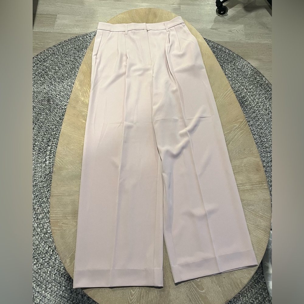 Women's Wide Leg Trousers in Light Pink